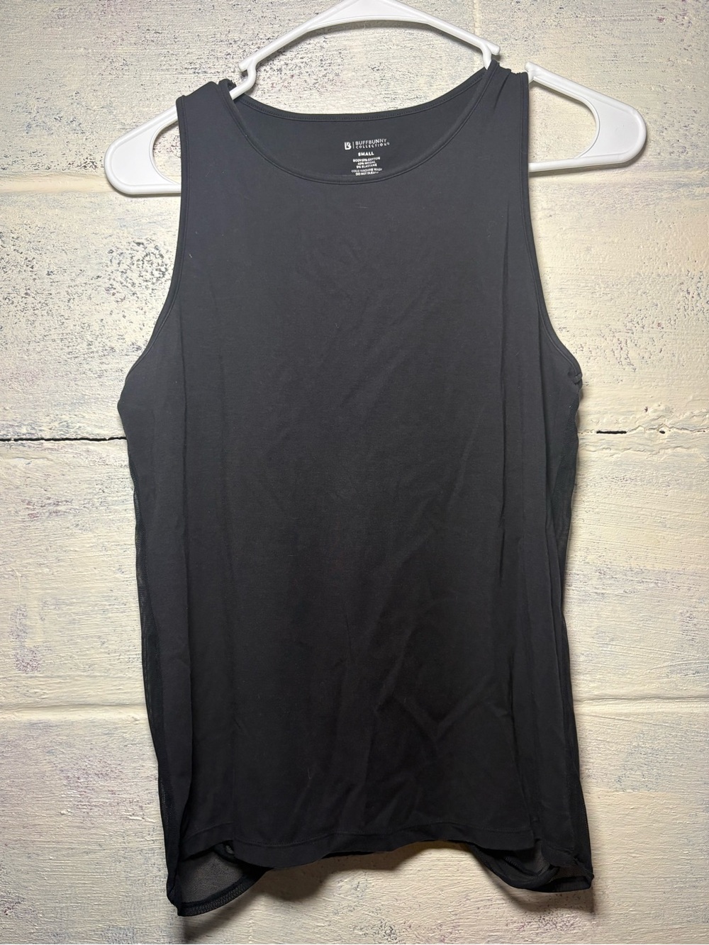 Buffbunny black tank with sheer back size Small